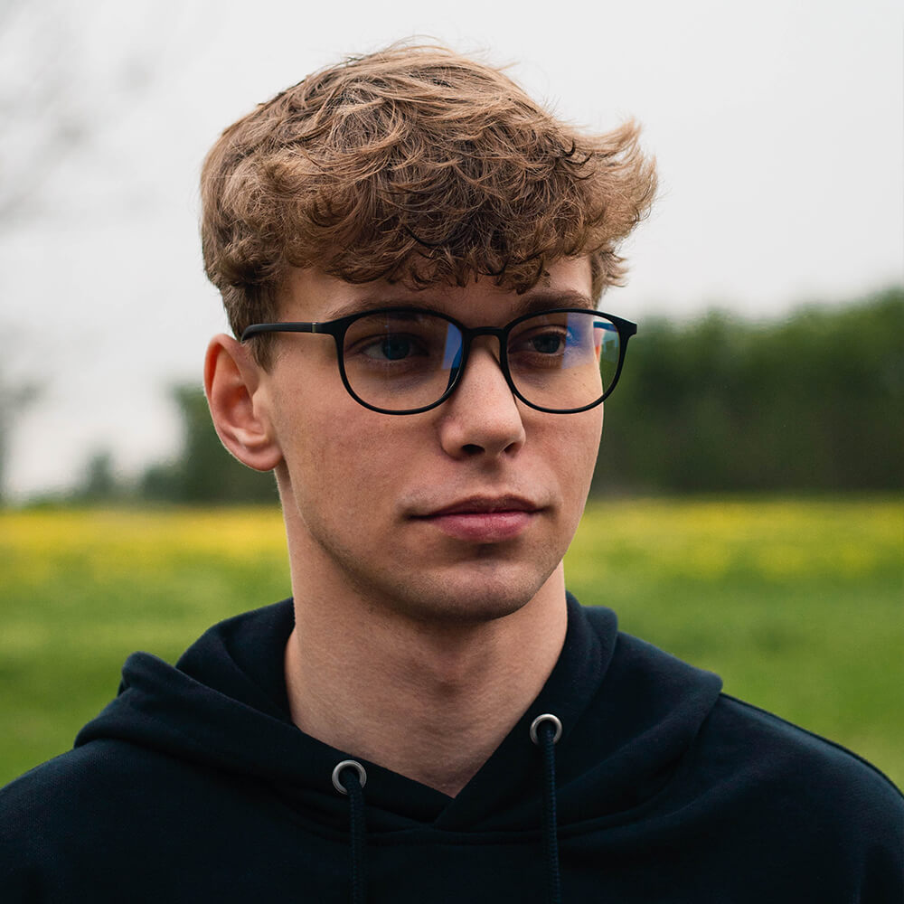 Progress blue light brille Sort