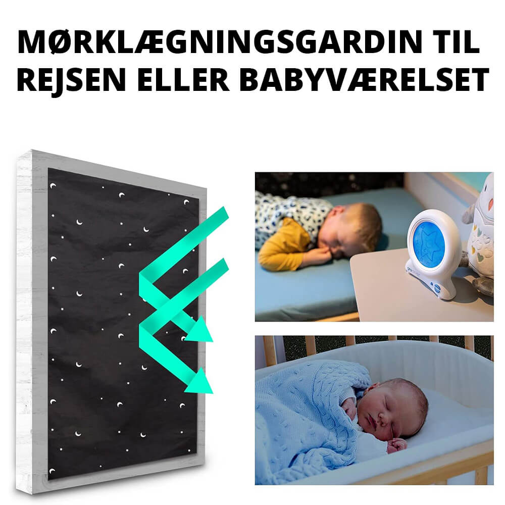 Super Sover Mørklægningsgardin, rejsegardin med sugekopper