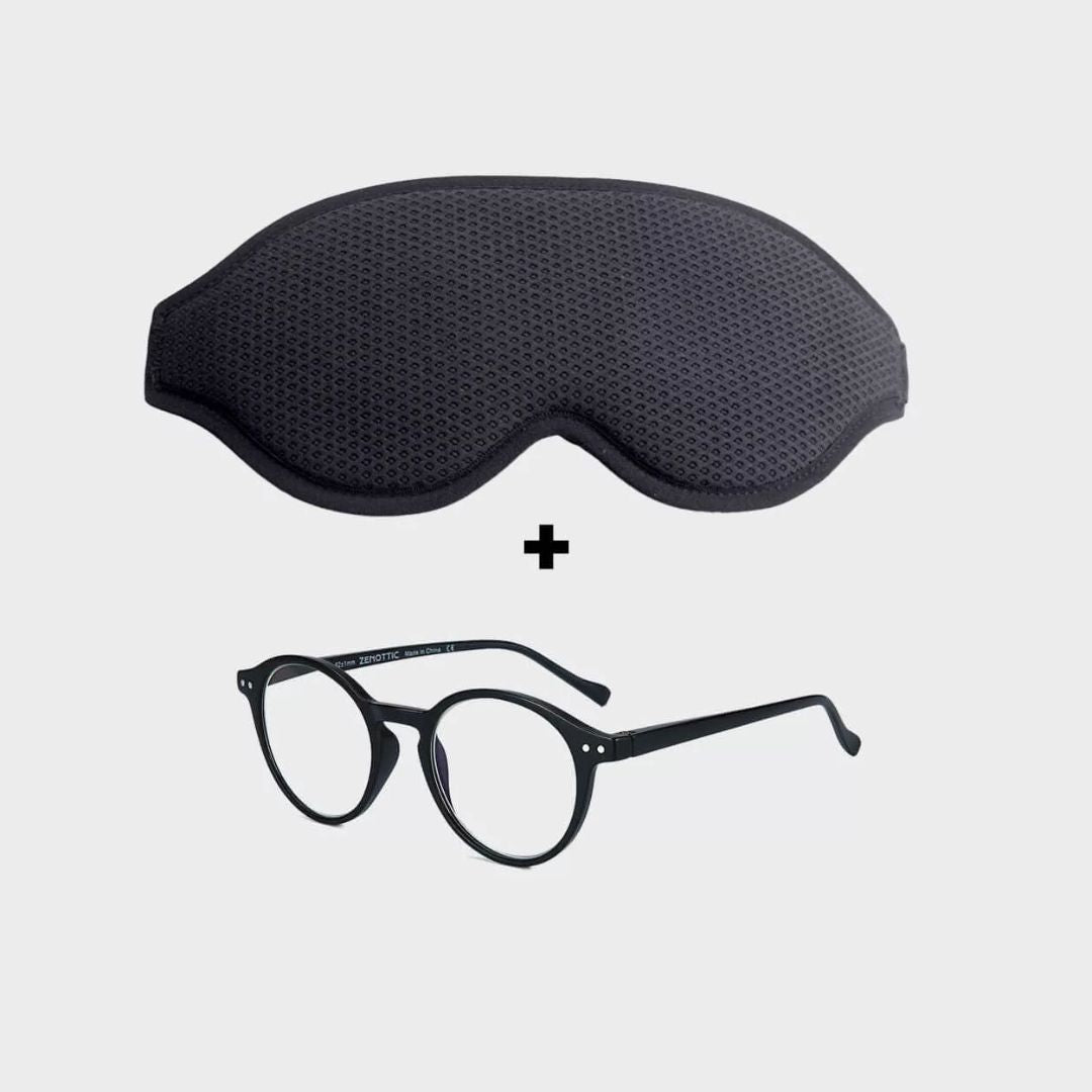 Super Sovemaske 2.0 + Blue Light Brille Day Sort