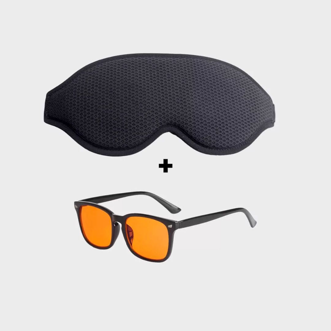 Super Sovemaske 2.0 + Blue Light Brille Night Sort