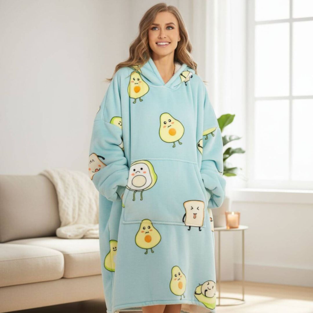 Super Sover Oversized Hoodie-tæppe Avocado