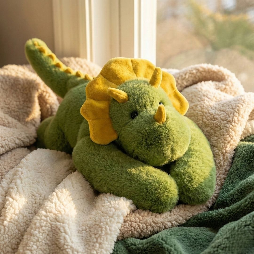 Vægtet Krammebamse Triceratops