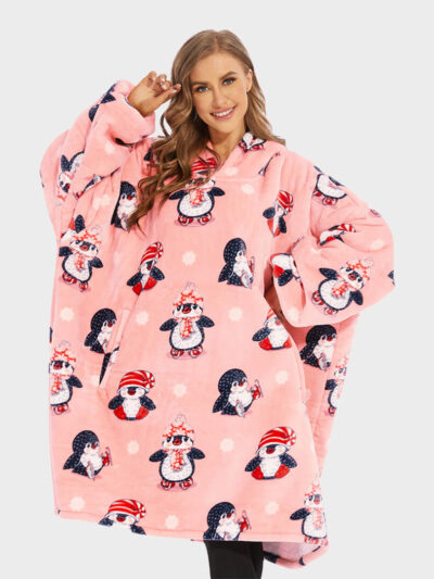 Super Sover Oversized Hoodie Pingvin 1