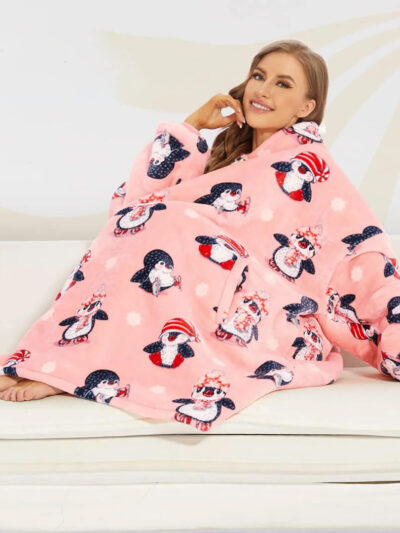 Super Sover Oversized Hoodie Pingvin 2