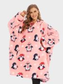 Super Sover Oversized Hoodie-tæppe Pingvin 1200x1600