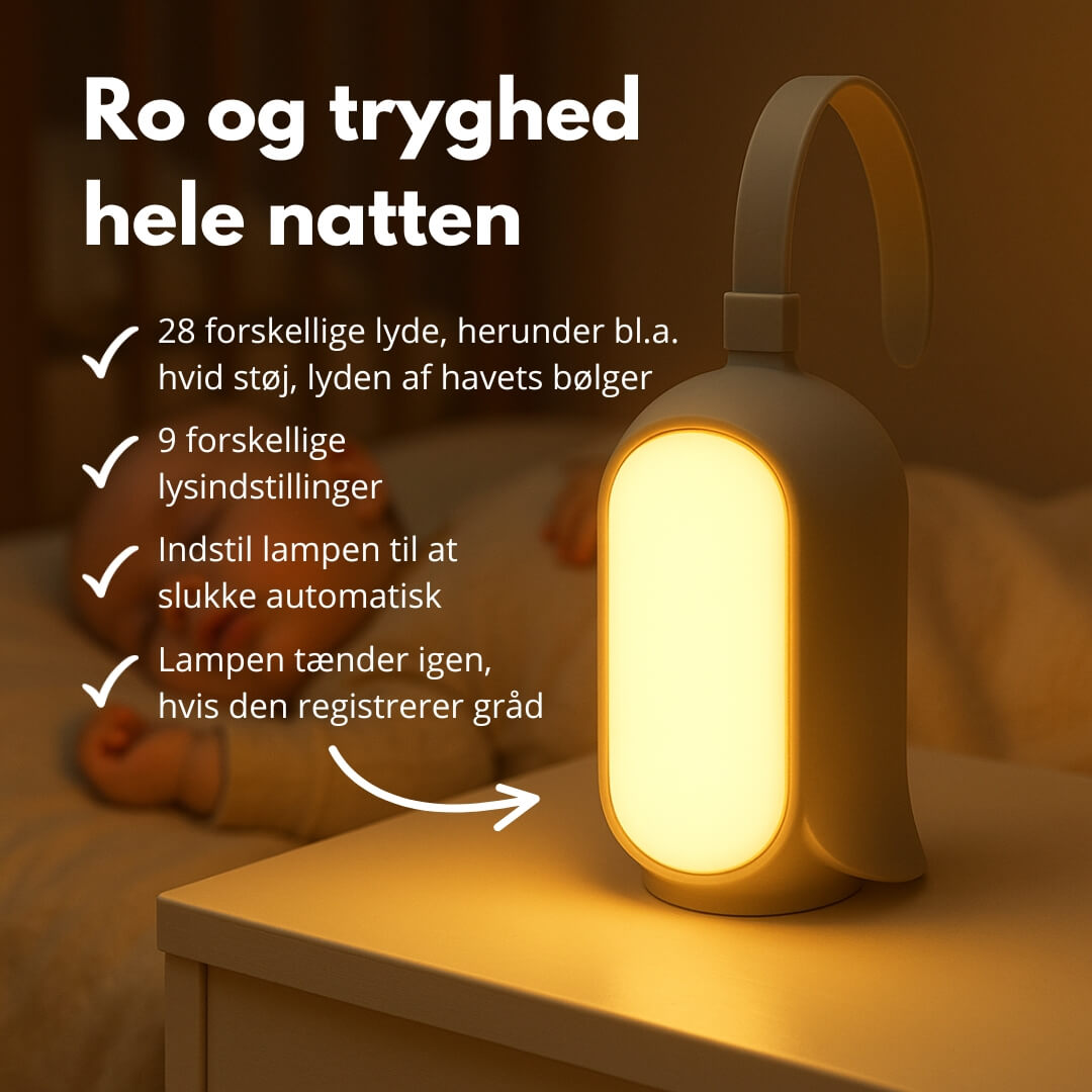 Super Sover Natlampe med Hvid Støj Super Sover Natlampe med Hvid Støj