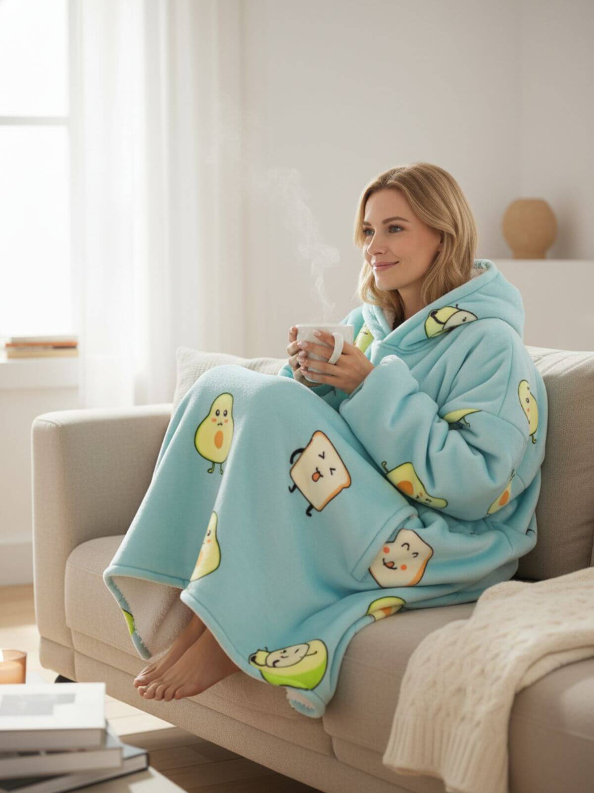 Super Sover Oversized Hoodie-tæppe Avocado Super Sover Oversized Hoodie-tæppe Avocado