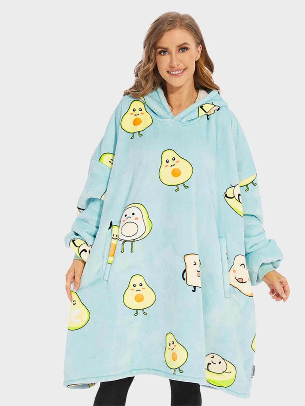 Super Sover Oversized Hoodie-tæppe Avocado