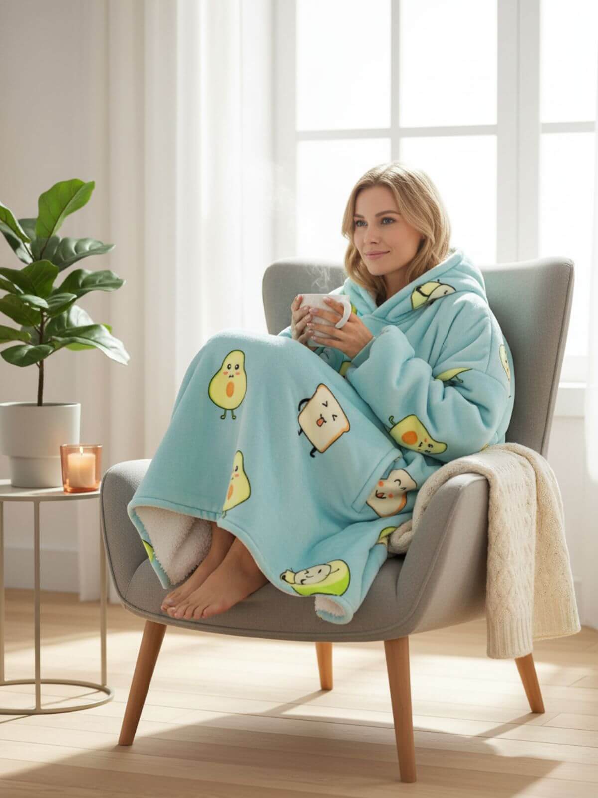 Super Sover Oversized Hoodie-tæppe Avocado Super Sover Oversized Hoodie-tæppe Avocado