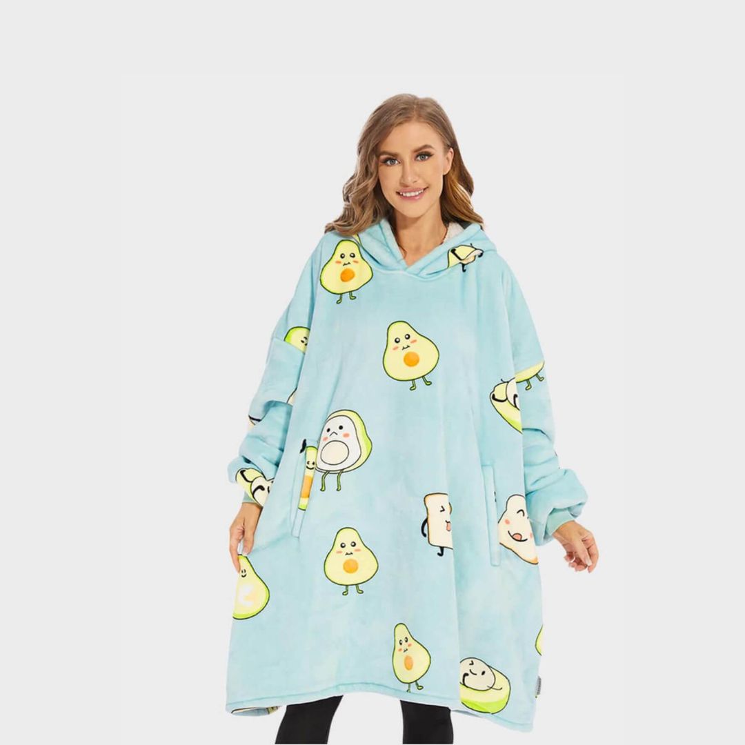 Super Sover Oversized Hoodie-tæppe Avocado