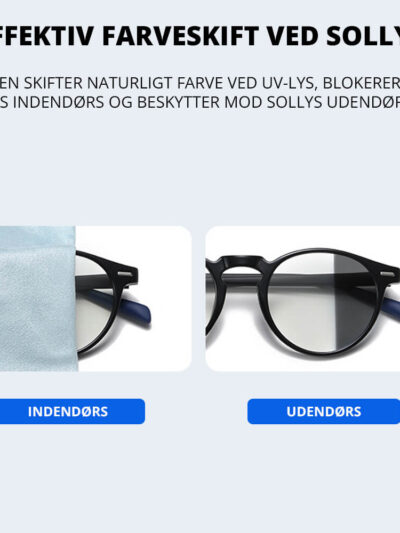 GEN2 Blue Light Brille og Solbrille Round