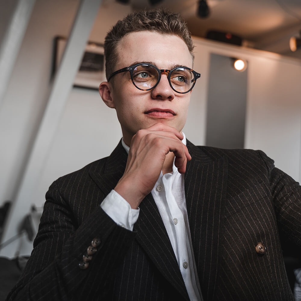 Hipster blue light brille med styrke Brun Hipster Blue Light brille