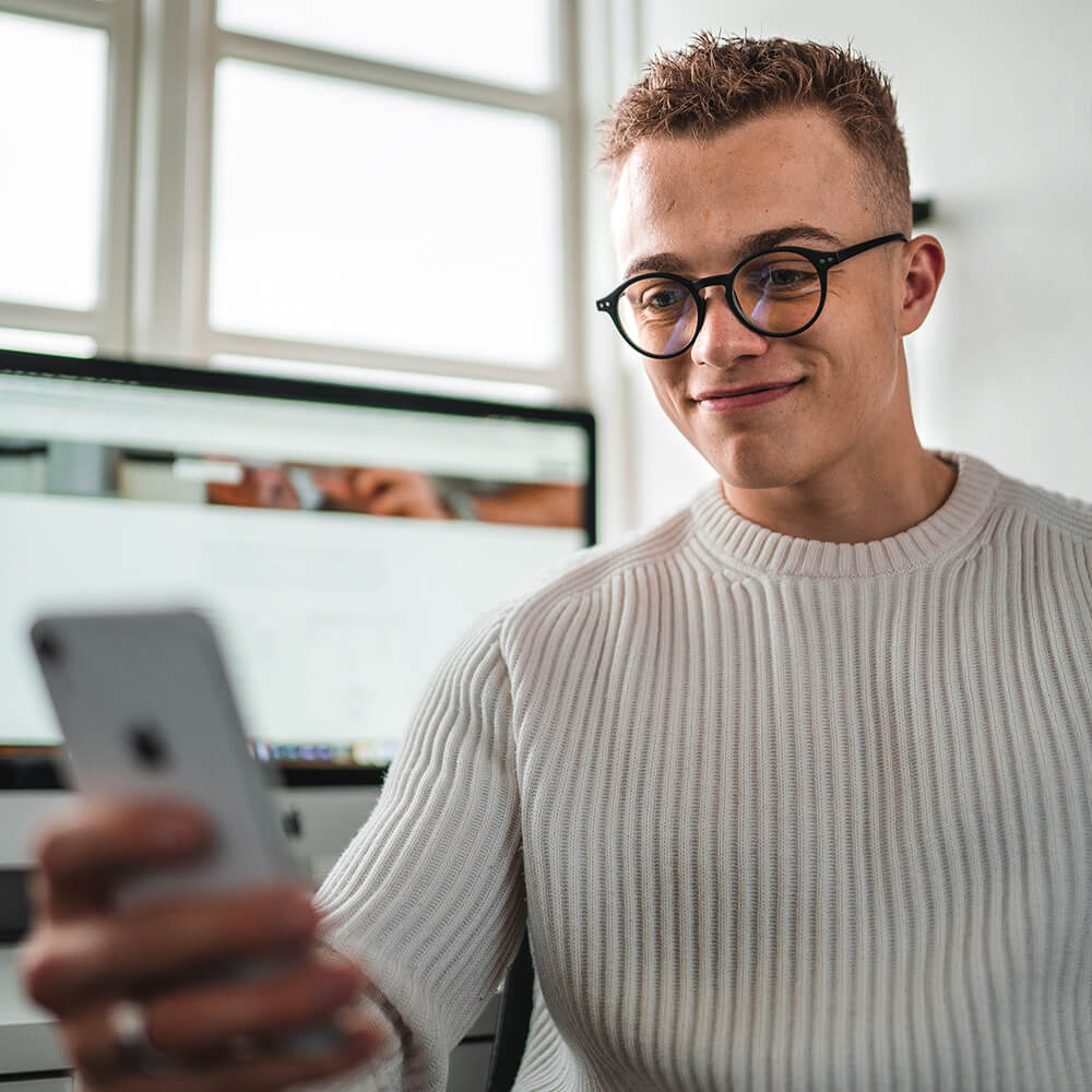 Hipster blue light brille med styrke Brun Hipster Blue Light brille