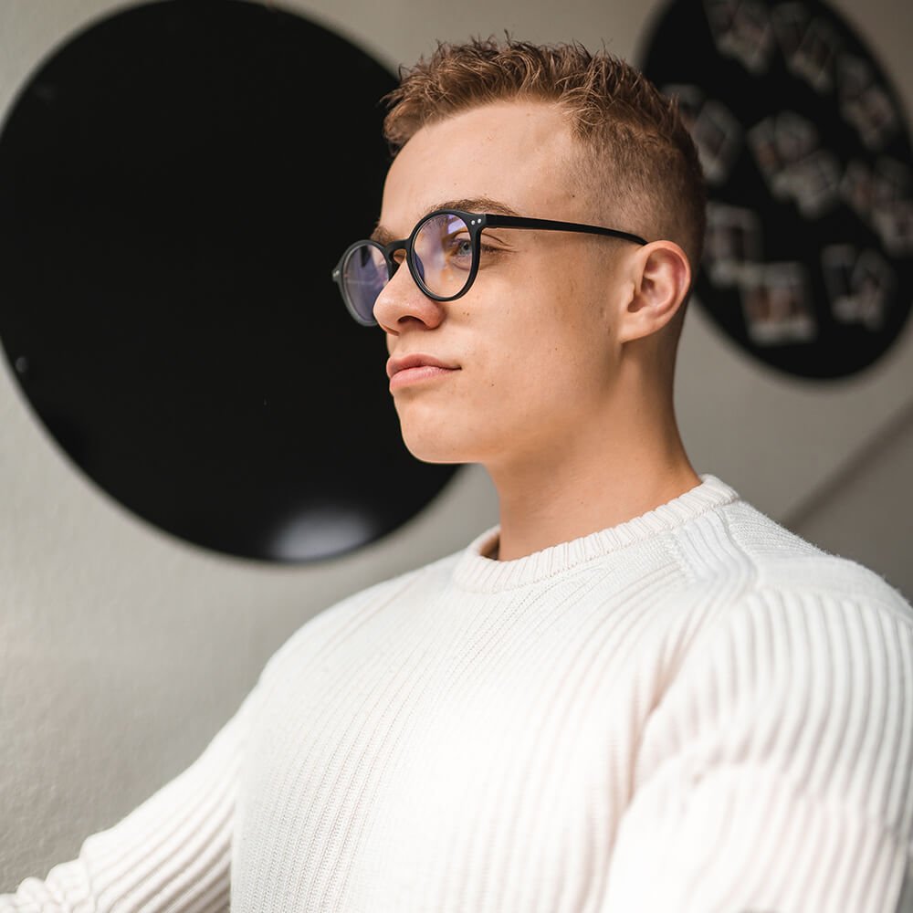 Hipster blue light brille med styrke Brun Hipster Blue Light brille