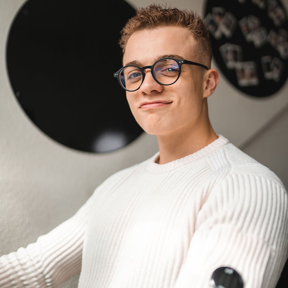 Hipster blue light brille med styrke Brun Hipster Blue Light brille