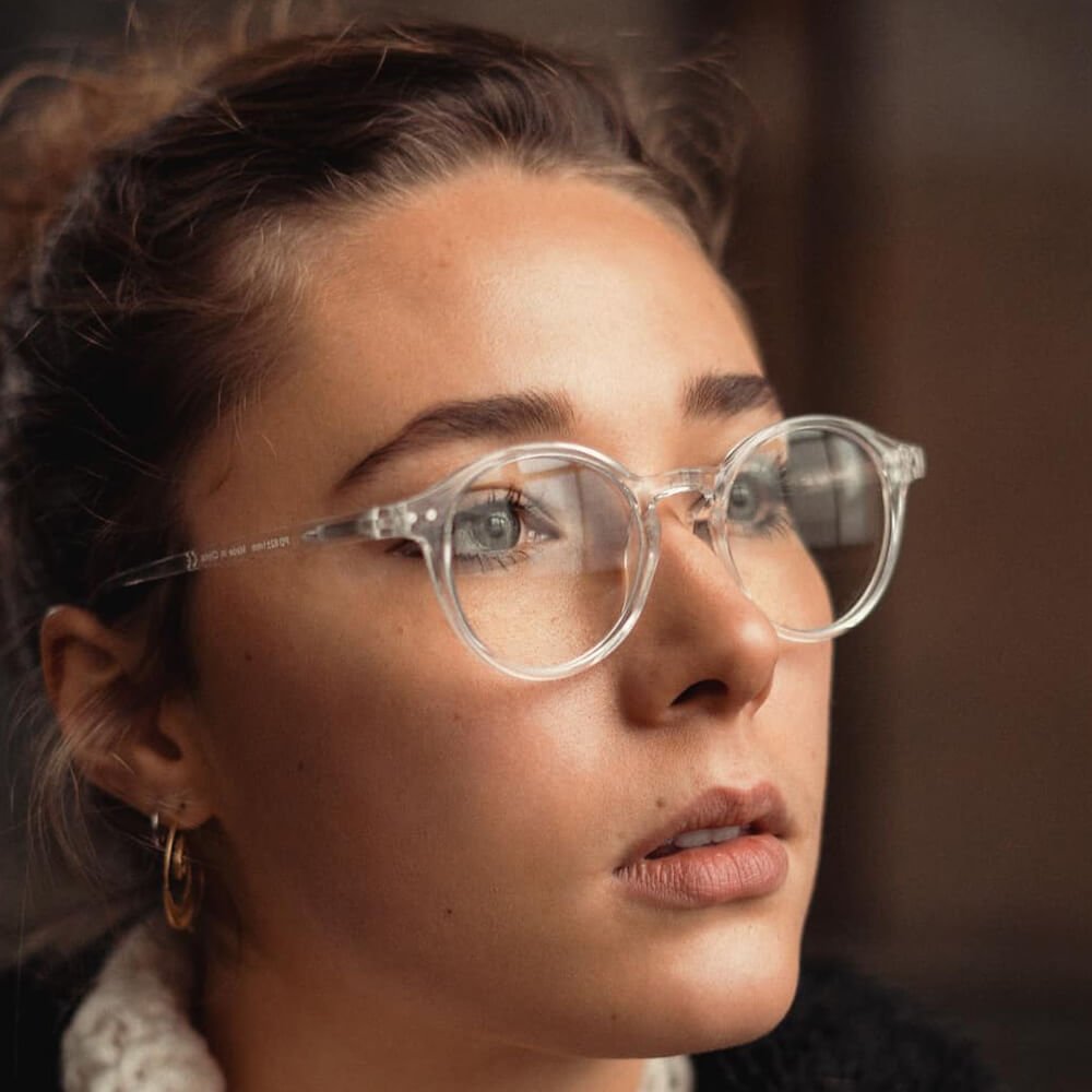 Hipster blue light brille med styrke Brun Hipster Blue Light brille