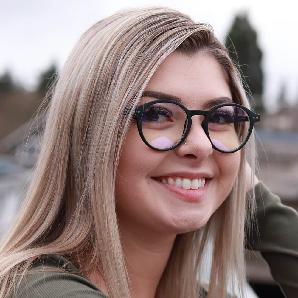 Hipster blue light brille med styrke Brun Hipster Blue Light brille