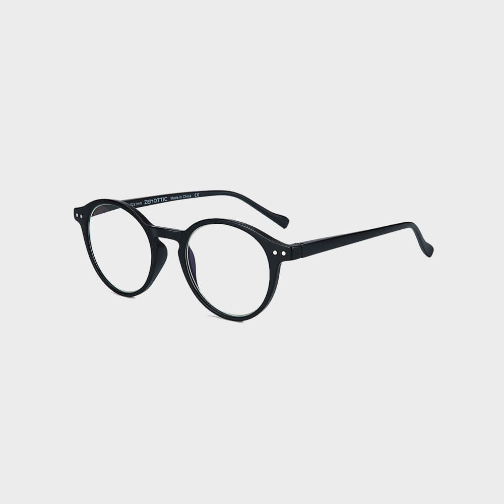 Hipster blue light brille med styrke Sort - +1.0