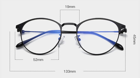 Moderna blue light brille Guld Moderna Blue light skærmbrille størrelse